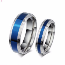 New style stainless steel love promise IP blue couple rings